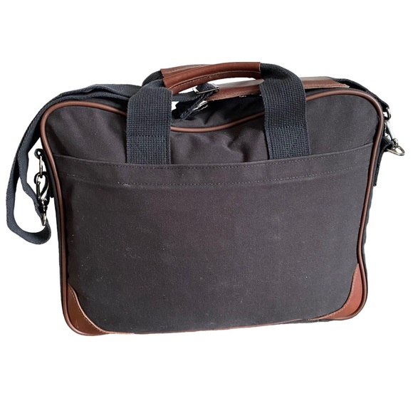 Lands' End Bags Lands End Square Rigger Shoulder Bag Canvas Leather